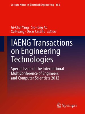 cover image of IAENG Transactions on Engineering Technologies